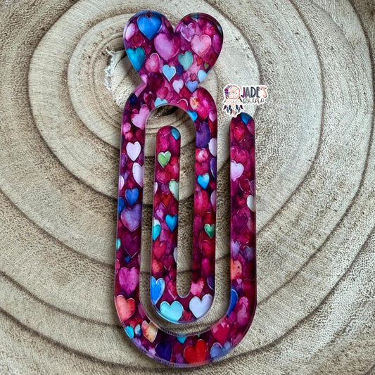 Heart Bubbles Heart Jumbo Paper Clip