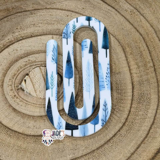 Blue Trees Jumbo Paper Clip