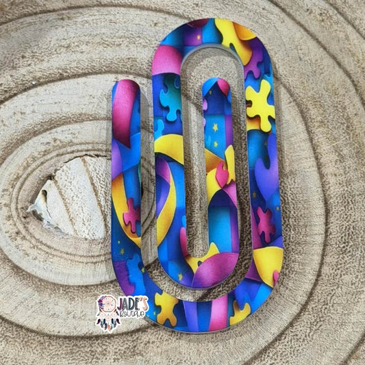 Autism Awareness Jumbo Paper Clip