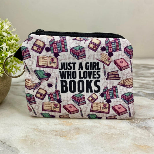 Just A Girl Who Loves Books Coin Pouch