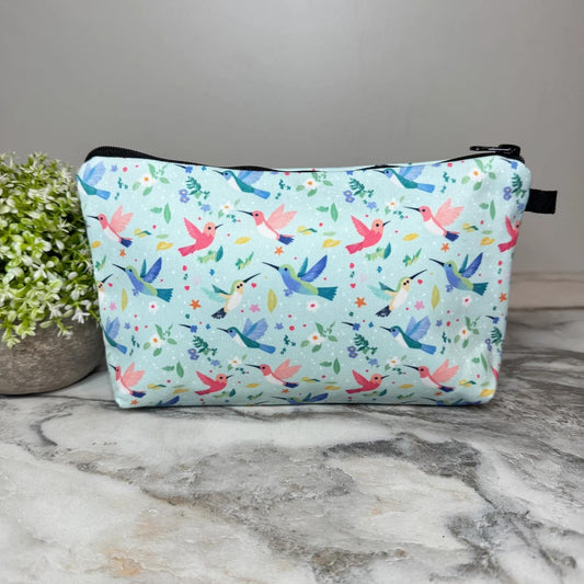 Blue Hummingbird Pouch
