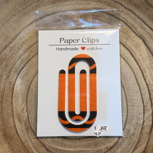 Orange Crayon Jumbo Paper Clip