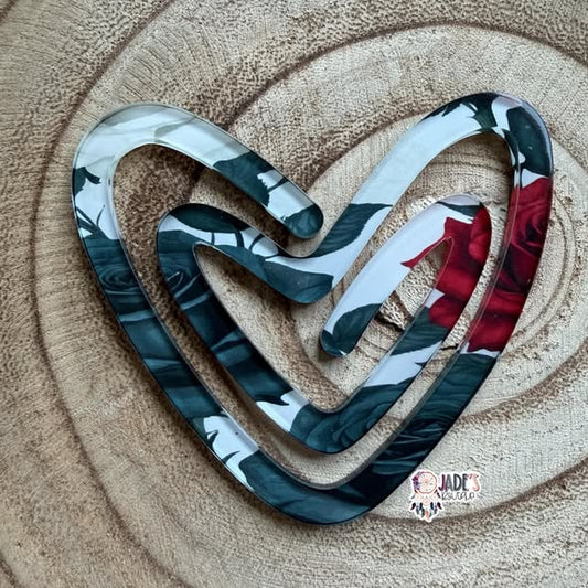 Roses Heart Jumbo Paper Clip