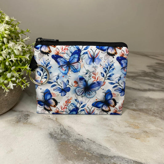 Blue Butterfly Coin Pouch