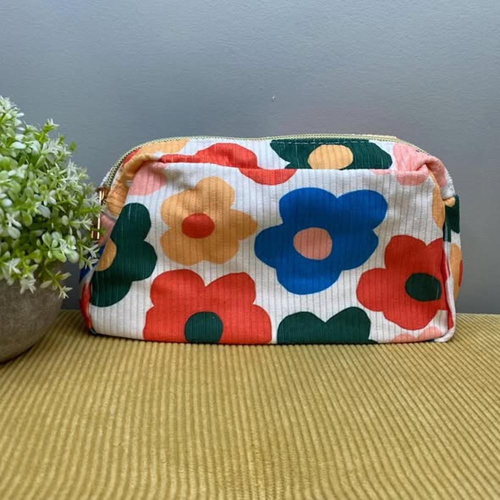 Floral XL Pouch Corduroy