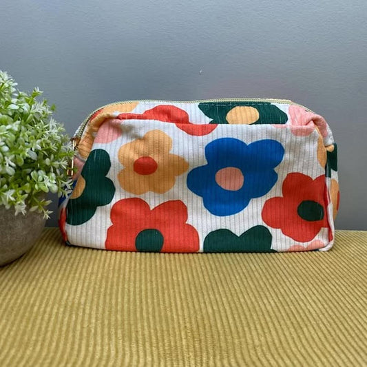 Floral XL Pouch Corduroy
