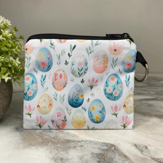 Easter Egg Floral Coin Pouch