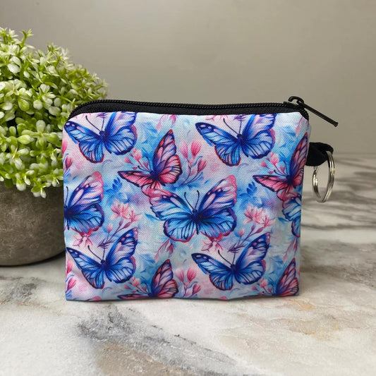 Blue/Pink Butterfly Coin Pouch