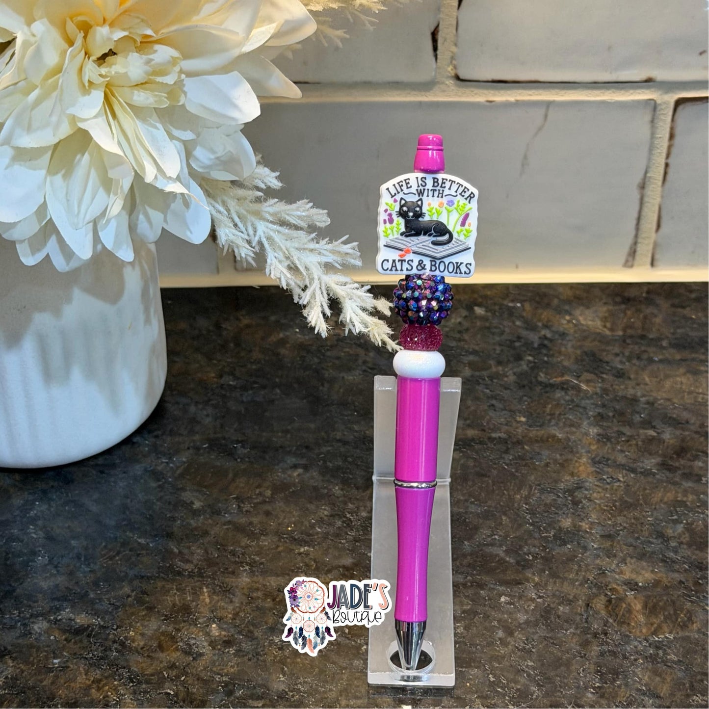 Life is Better With Cats & Books Pen