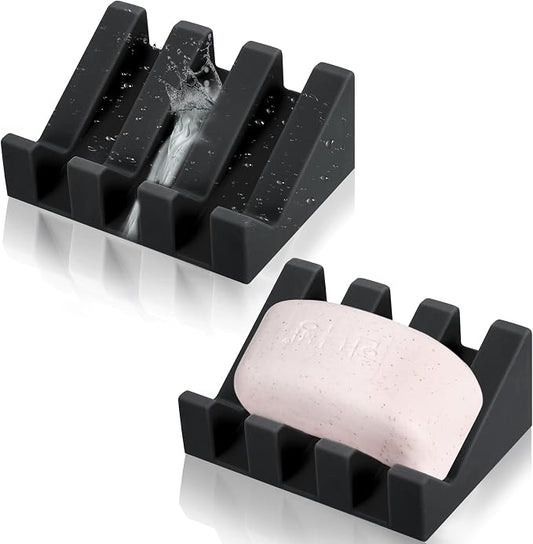 Silicone Soap Tray - Black