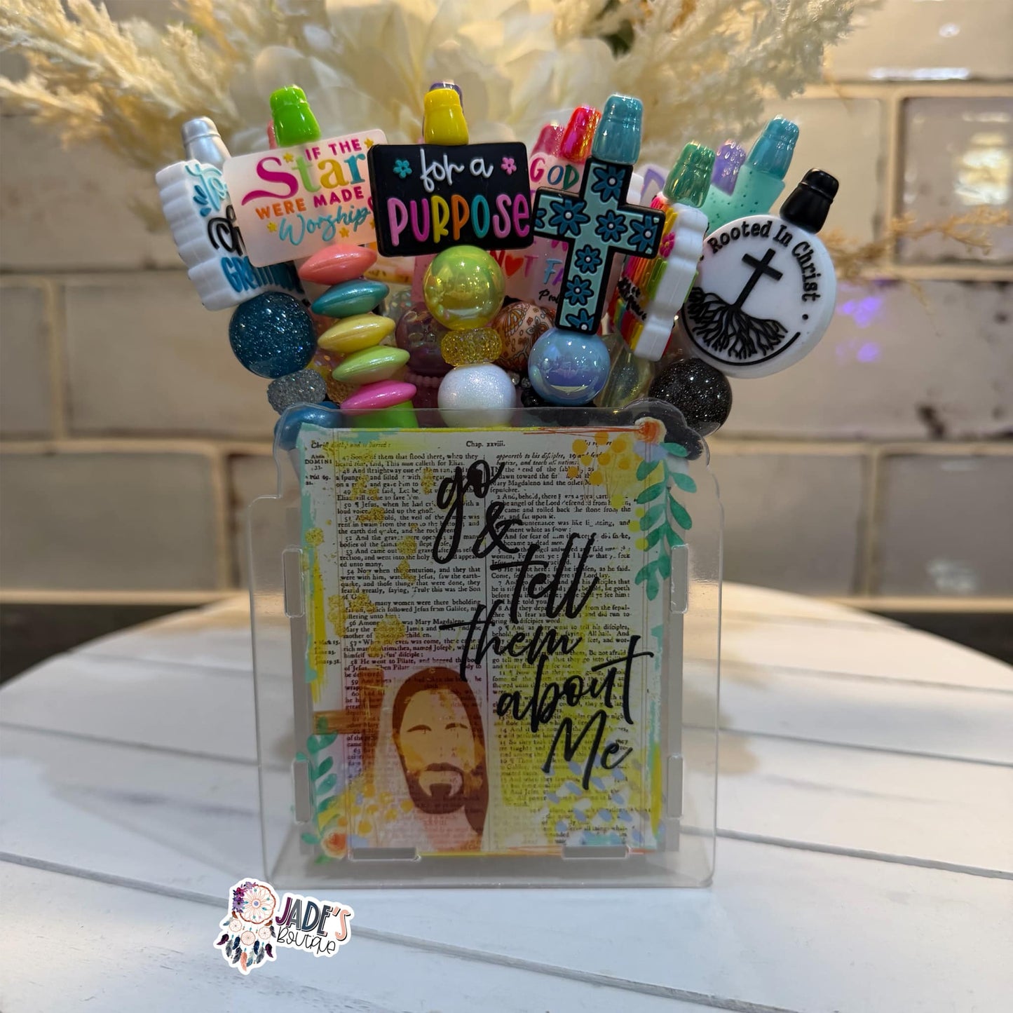 Go & Tell Them About Me Acrylic Pen Box