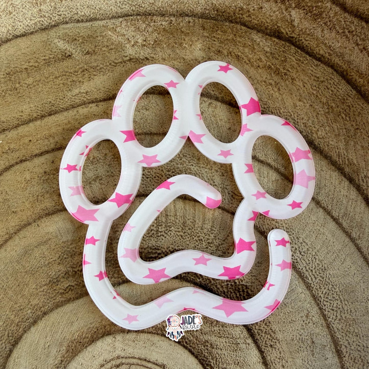 Pink Star Jumbo Paw Clip
