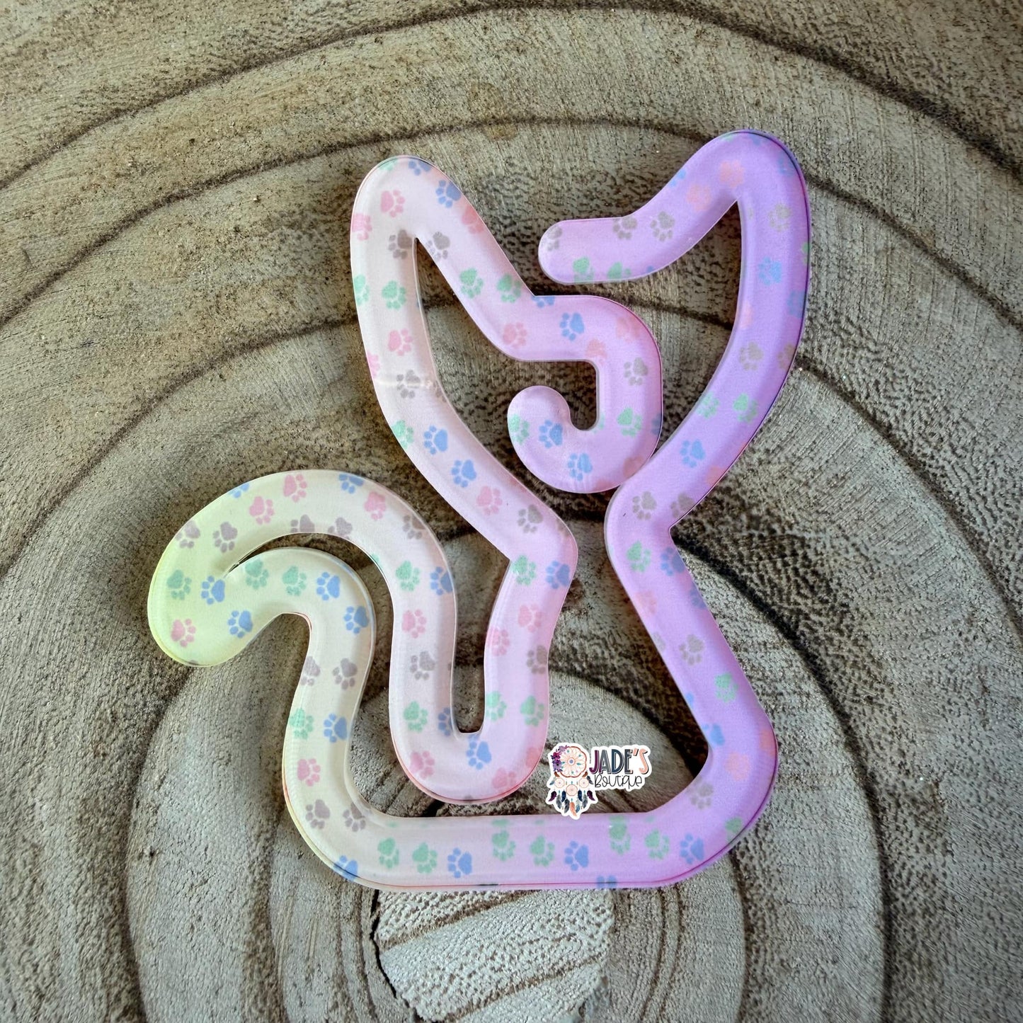Ombre Paw Jumbo Cat Clip