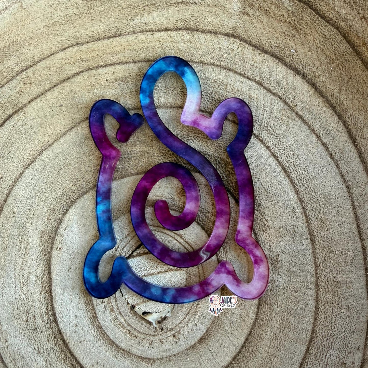 Purple/Blue Jumbo Turtle Clip