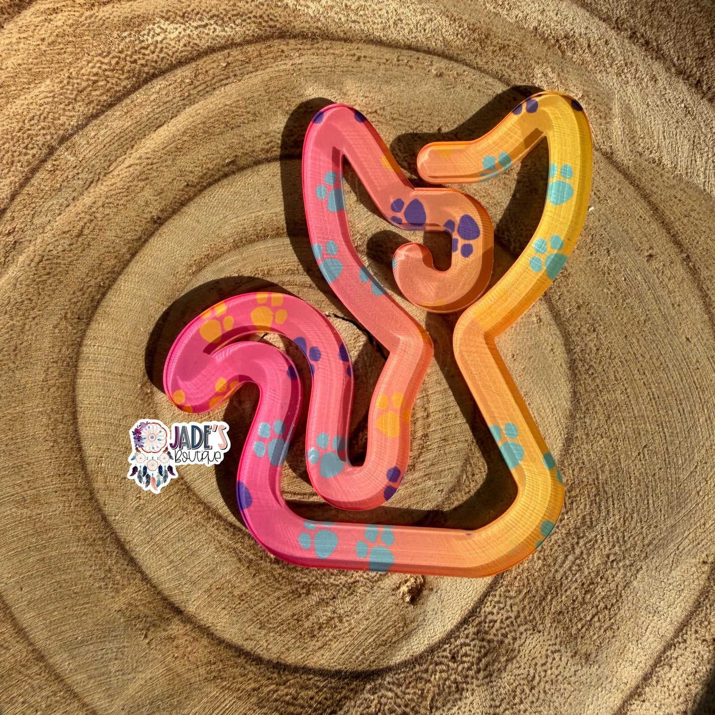 Bright Ombre Cat Jumbo Paper Clip