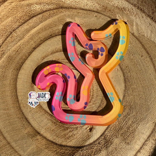 Bright Ombre Cat Jumbo Paper Clip