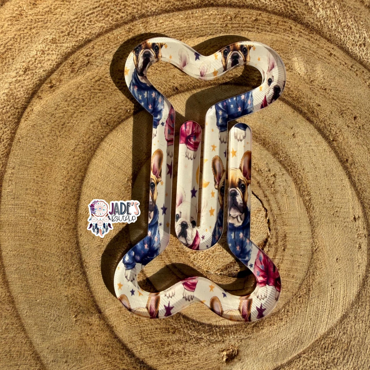 Frenchie 1 Bone Jumbo Paper Clip