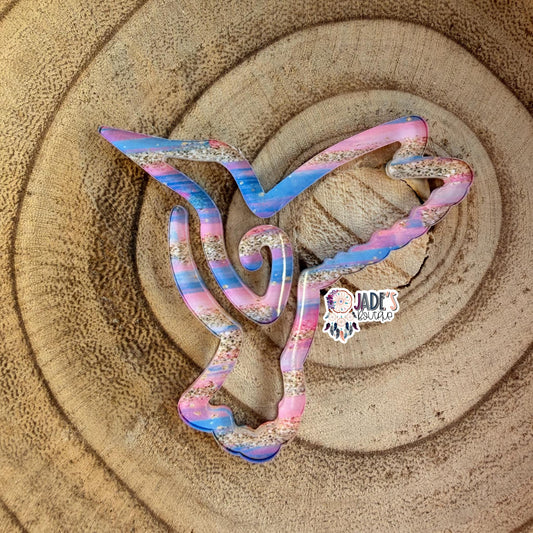 Glitter Shimmer Hummingbird Jumbo Paper Clip