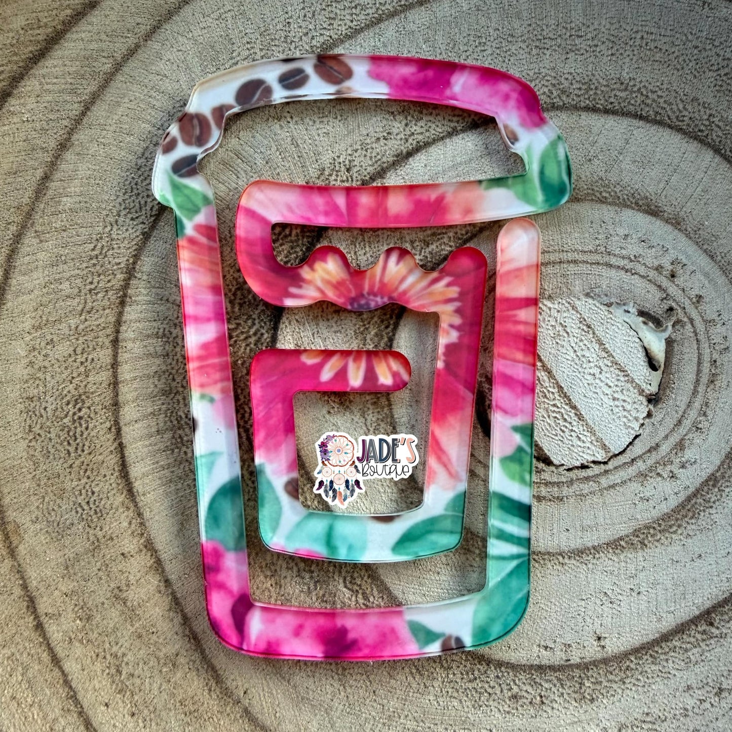 Floral Bean Cup of Joy Jumbo Paper Clip