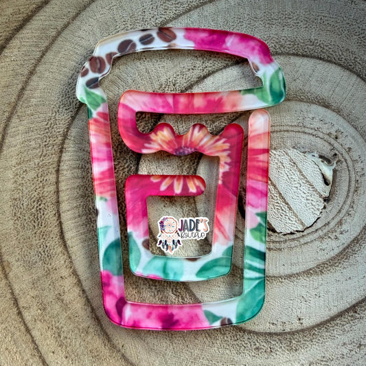 Floral Bean Cup of Joy Jumbo Paper Clip