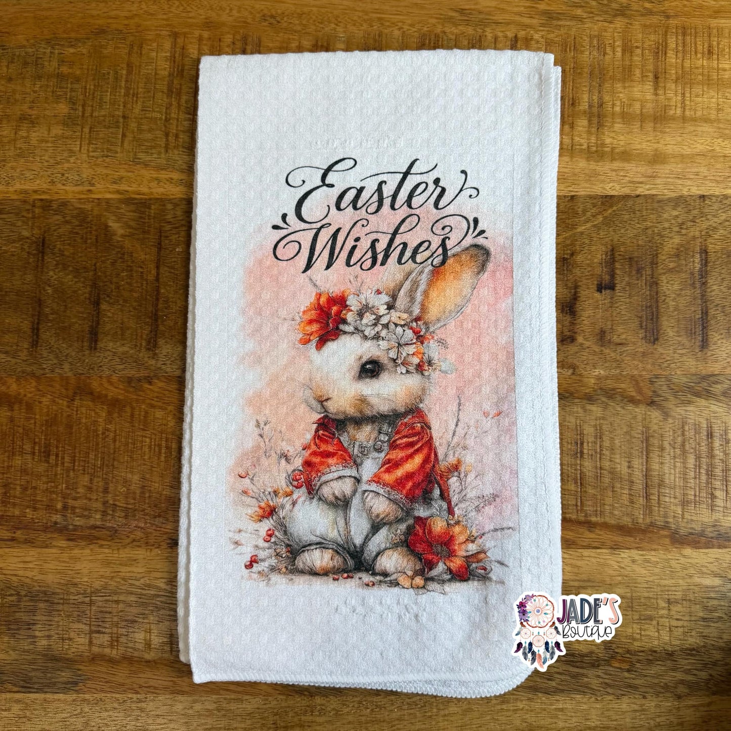 Easter Wishes Tea Towel