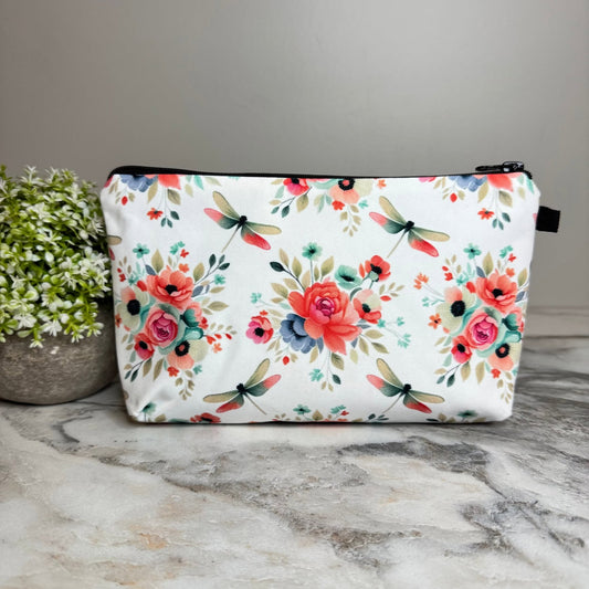 Floral Dragonfly Pouch