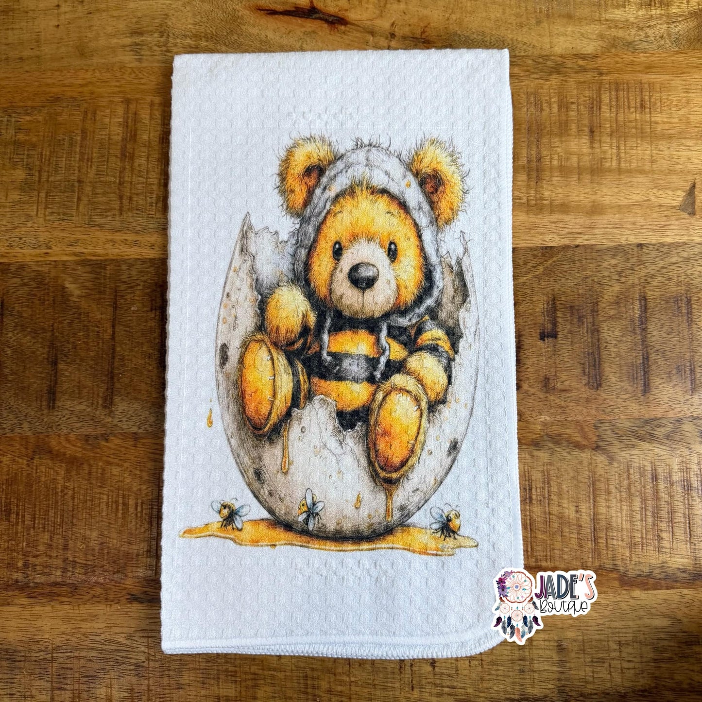 Bumble Bee Bear Tea Towel