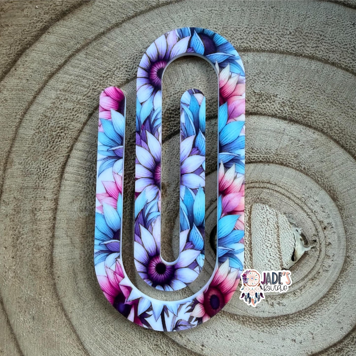 Bright Pastel Sunflower Jumbo Paper Clip