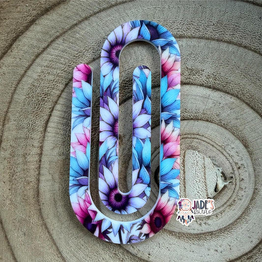 Bright Pastel Sunflower Jumbo Paper Clip