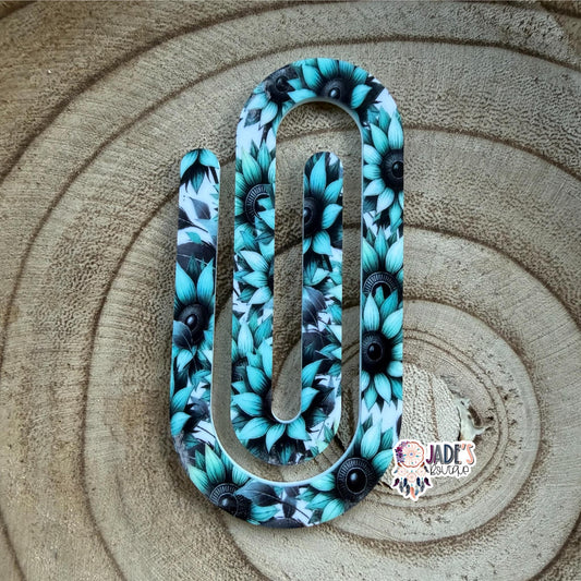 Blue Sunflower Jumbo Paper Clip
