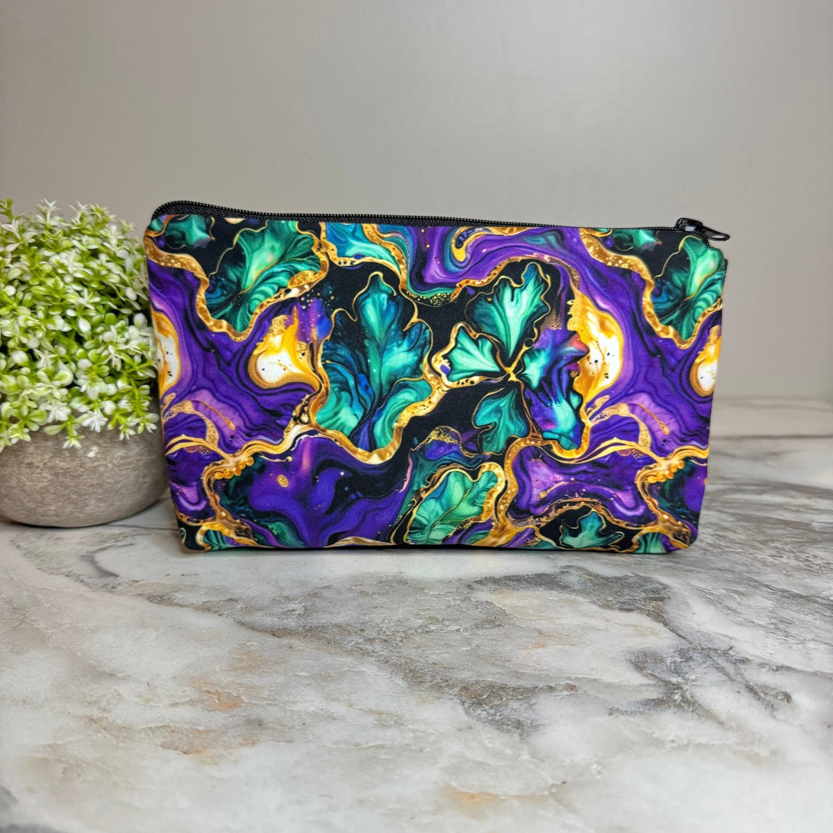 Purple, Green & Gold Pouch