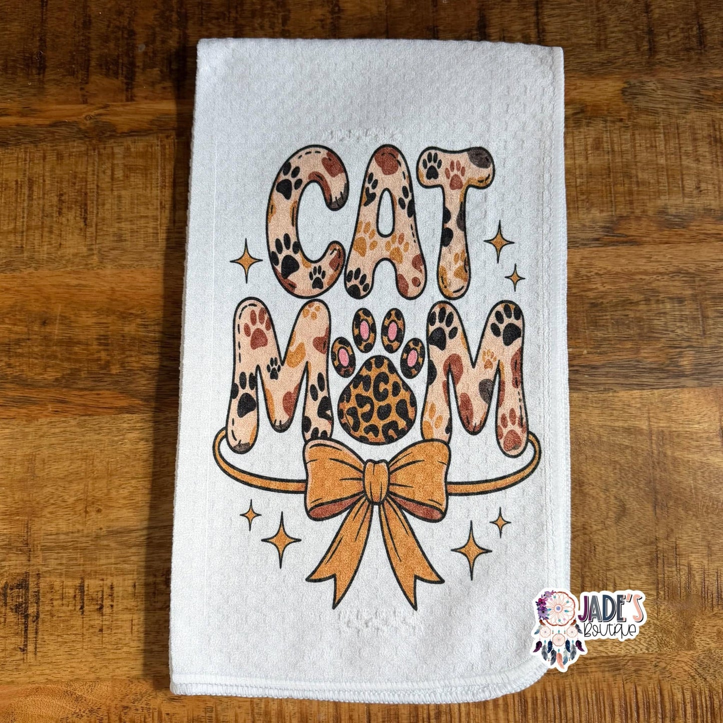Cat Mom Tea Towel