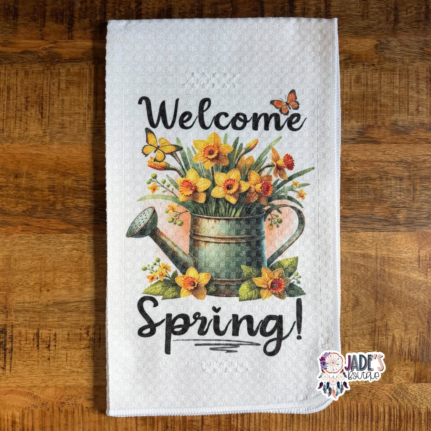 Welcome Spring Tea Towel