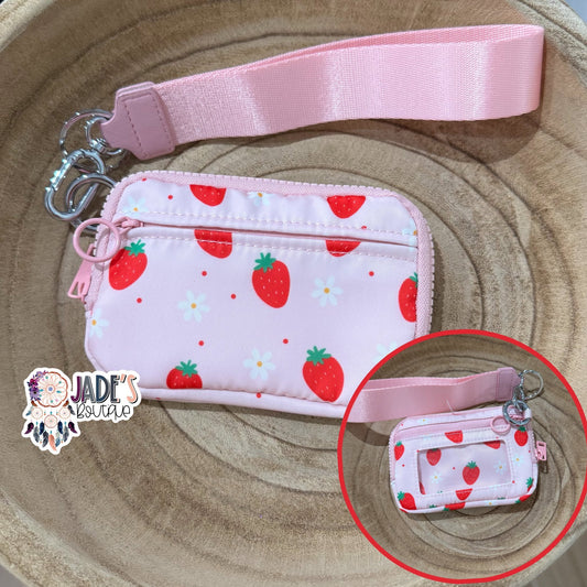 Strawberry Wristlet Wallet