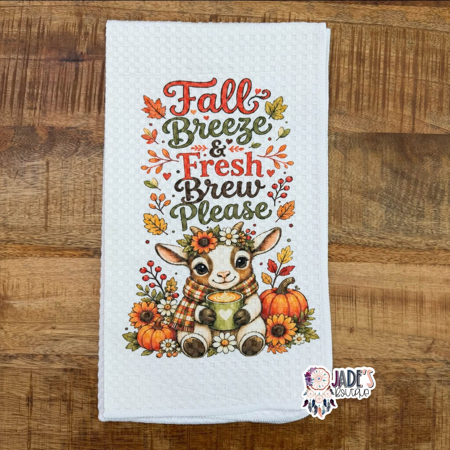 Fall Breeze & Fresh Brew Please Tea Towel
