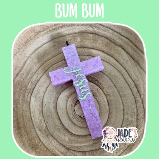 Purple & Green Jesus Cross - Scent Bum Bum