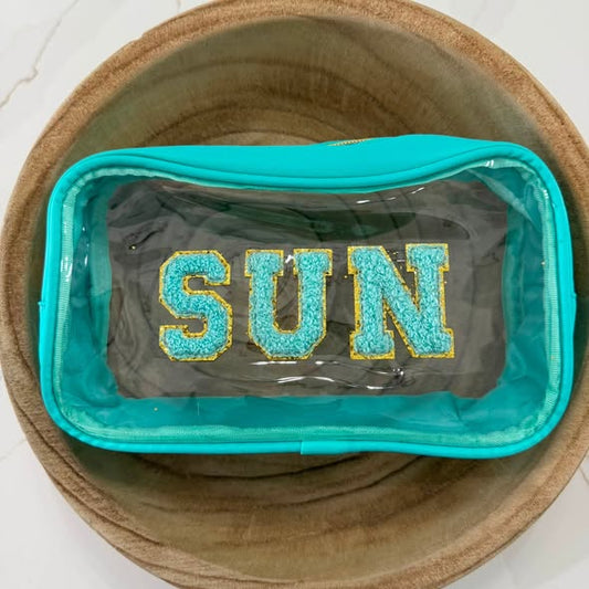 Sun Clear Pouch Turquoise