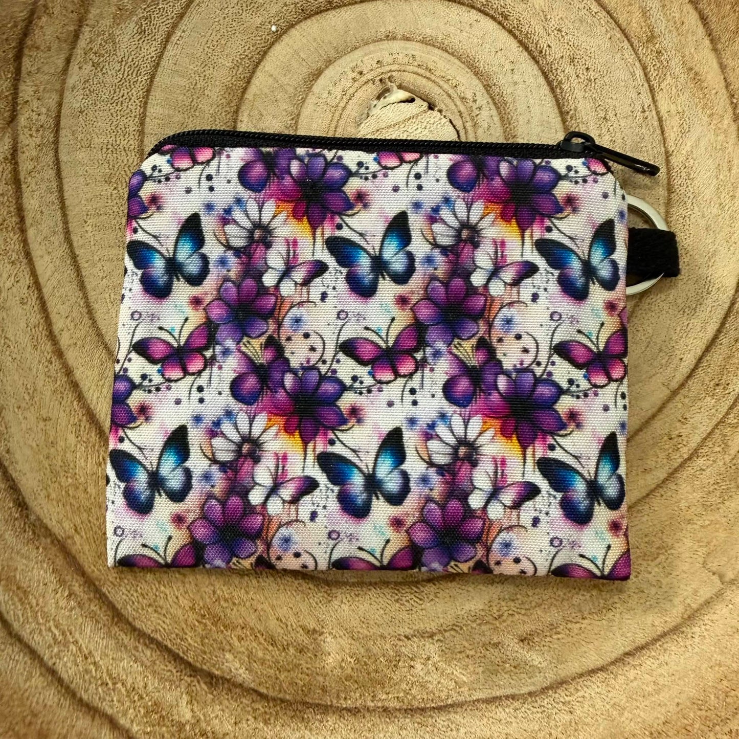 Purple & Blue Butterfly Coin Pouch