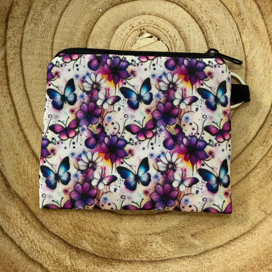 Purple & Blue Butterfly Coin Pouch