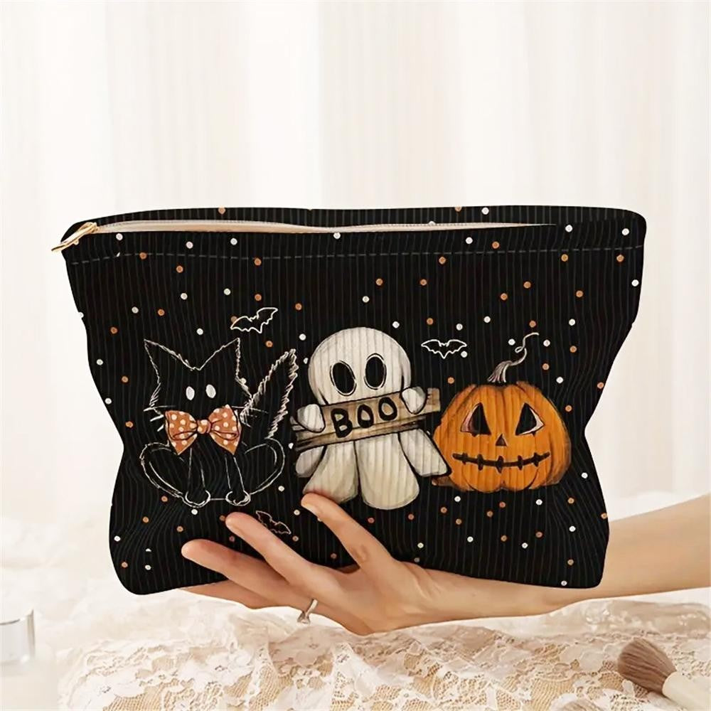 Cat Ghost & Jack-O Lantern XL Pouch