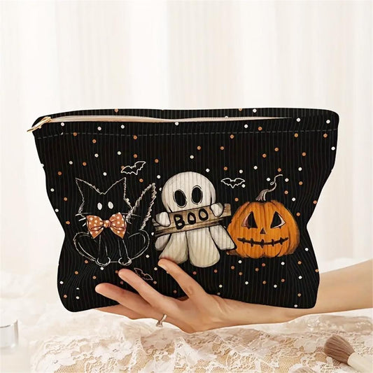 Cat Ghost & Jack-O Lantern XL Pouch