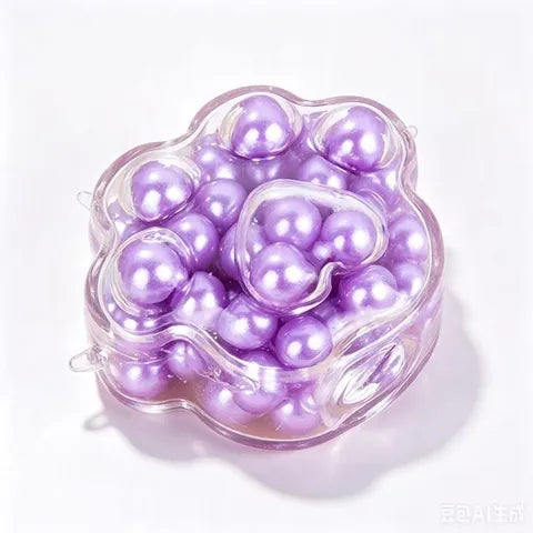 Metallic Orbeez Paw Print Squishy - Purple