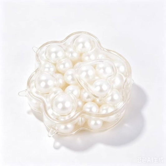 Metallic Orbeez Paw Print Squishy - White