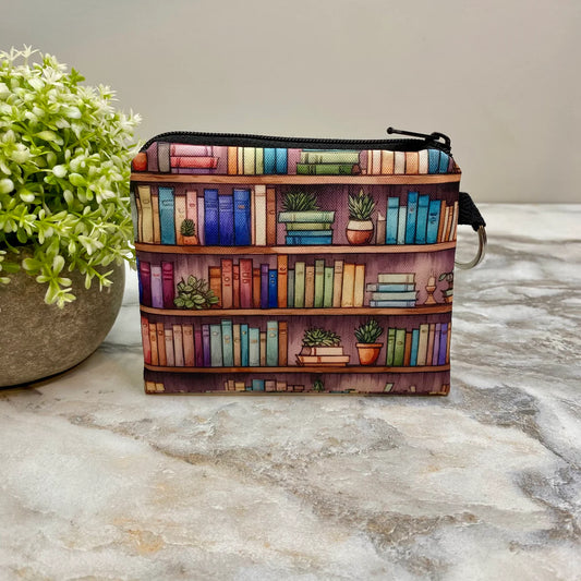 Book Shelves Coin Pouch