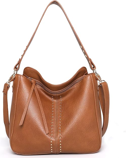 Hobo Brown Studded Crossbody Bag