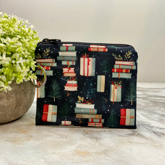 Christmas Winter Books Coin Pouch