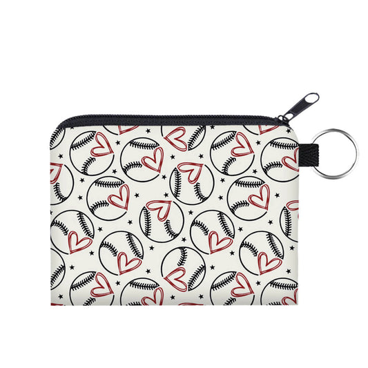 Baseball Heart Coin Pouch