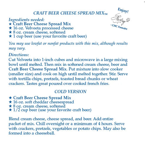 Craft Beer Cheese Spread Mix