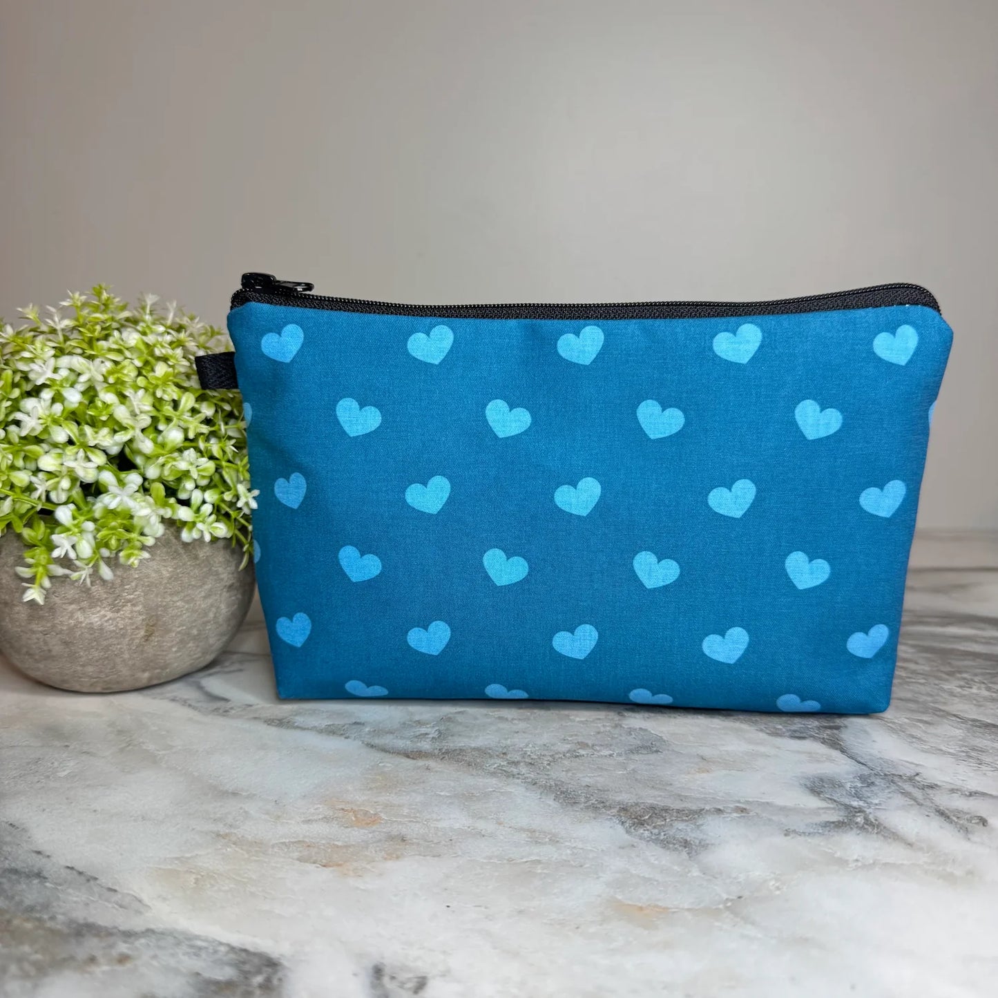Heart, Dark Blue Pouch