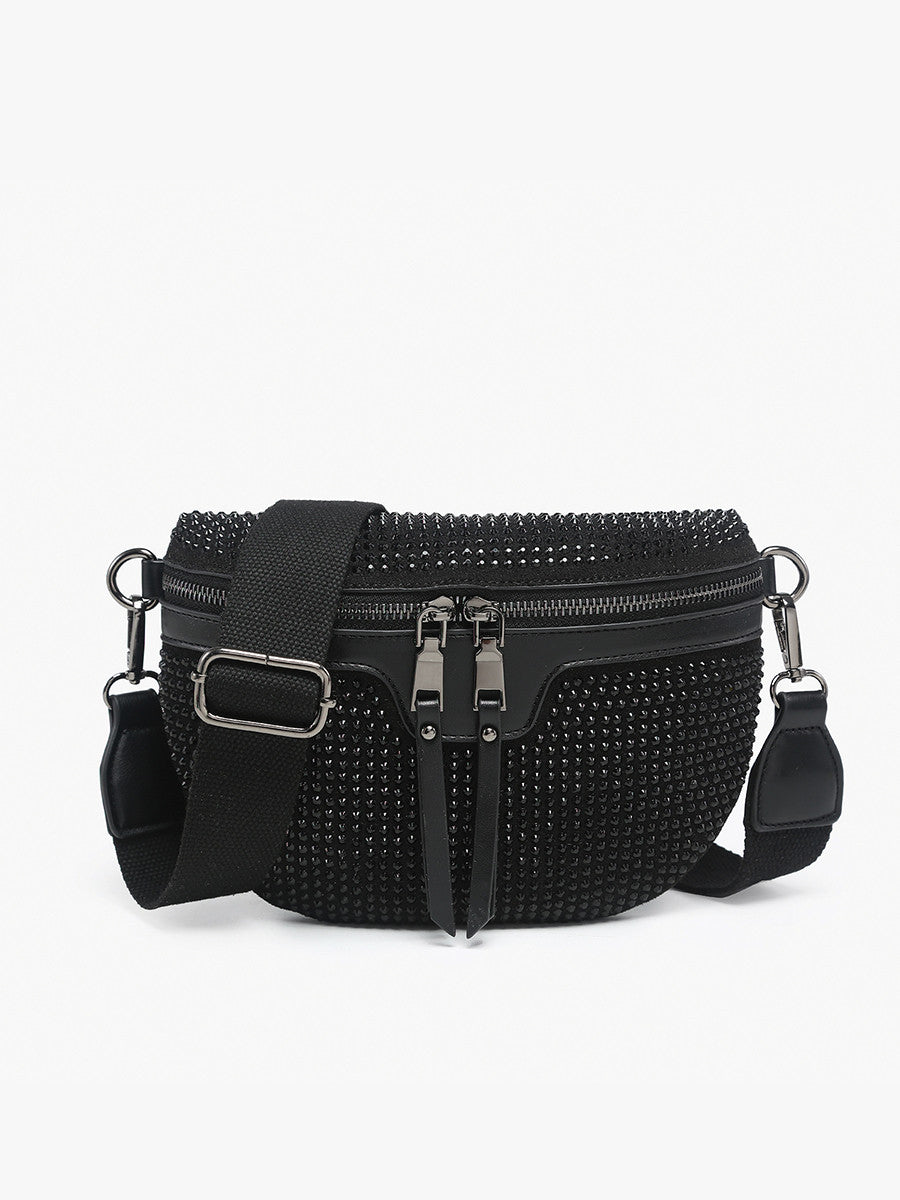 Rhinestone Belt Bag w/ Long Strap
